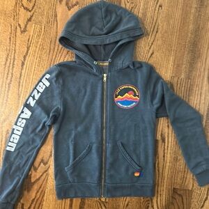 RARE ⚡️ Aviator Nation ⚡️ Jazz Aspen Snowmass Full Zip Hoodie Gray Unisex XS